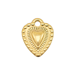 Stainless Steel Charms Heart Gold Gold Approx 195X15Mm 25Mm