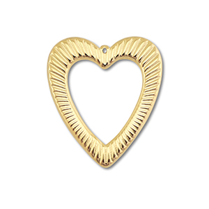 Stainless Steel Charms Heart Gold Gold Approx 25X22Mm 08Mm