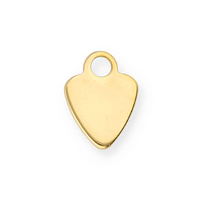 Stainless Steel Charms Heart Gold Gold Approx 85X65Mm 17Mm