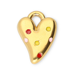 Stainless Steel Charms Heart Gold Red Yellow Gold Red Yellow Approx 145X105Mm 21Mm