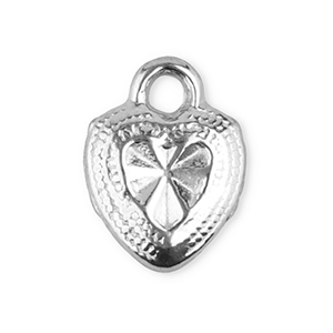 Stainless Steel Charms Heart Silver Silver Approx 10X75Mm 17Mm