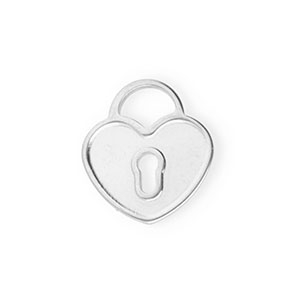Stainless Steel Charms Heart Silver Silver Approx 11X10Mm 43X32Mm