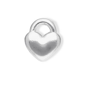 Stainless Steel Charms Heart Silver Silver Approx 11X95Mm 28Mm
