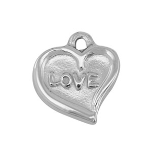 Stainless Steel Charms Heart Silver Silver Approx 12X12Mm 14Mm