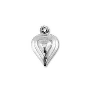 Stainless Steel Charms Heart Silver Silver Approx 12X8Mm 08Mm