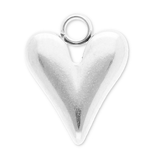 Stainless Steel Charms Heart Silver Silver Approx 12X95Mm 2Mm