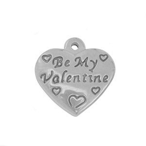 Stainless Steel Charms Heart Silver Silver Approx 13X13Mm 08Mm