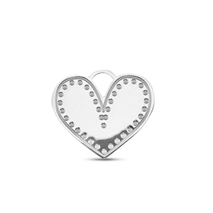 Stainless Steel Charms Heart Silver Silver Approx 13X15Mm 26Mm