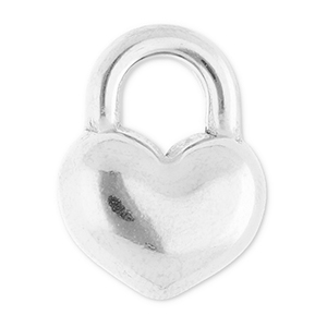 Stainless Steel Charms Heart Silver Silver Approx 14X105Mm 43 45Mm