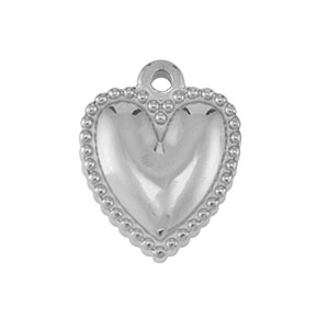 Stainless Steel Charms Heart Silver Silver Approx 15X12Mm 14Mm