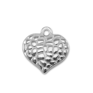 Stainless Steel Charms Heart Silver Silver Approx 15X15Mm 18Mm