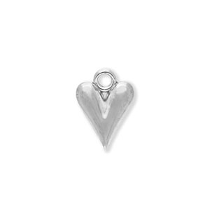 Stainless Steel Charms Heart Silver Silver Approx 16X115Mm 23Mm