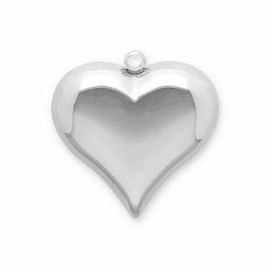 Stainless Steel Charms Heart Silver Silver Approx 30X29Mm 26Mm
