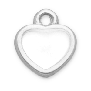 Stainless Steel Charms Heart Silver White Silver White Approx 6X55Mm 07Mm