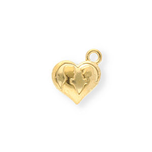 Stainless Steel Charms Heart With Silhouette Gold Gold Approx 11X13Mm 17Mm