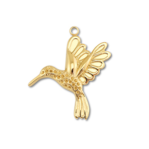 Stainless Steel Charms Hummingbird Gold Gold Approx 29X265Mm 2Mm