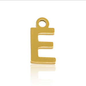 Stainless Steel Charms Initial E Gold Gold Approx 8X4Mm 12Mm