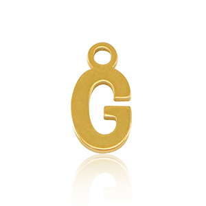 Stainless Steel Charms Initial G Gold Gold Approx 9X5Mm 12Mm