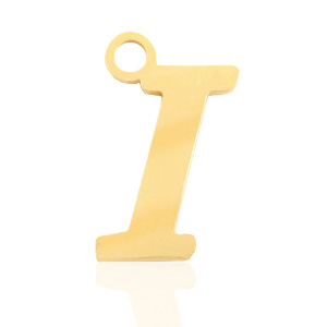Stainless Steel Charms Initial I Gold Gold Approx 15X10Mm