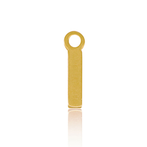 Stainless Steel Charms Initial I Gold Gold Approx 9X2Mm 12Mm