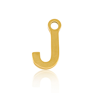 Stainless Steel Charms Initial J Gold Gold Approx 9X5Mm 12Mm