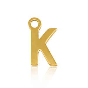 Stainless Steel Charms Initial K Gold Gold Approx 8X5Mm 12Mm