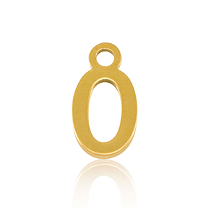 Stainless Steel Charms Initial O Gold Gold Approx 8X5Mm 12Mm