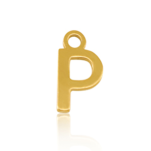 Stainless Steel Charms Initial P Gold Gold Approx 8X5Mm 12Mm