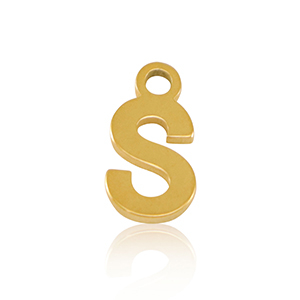 Stainless Steel Charms Initial S Gold Gold Approx 9X5Mm 12Mm 1