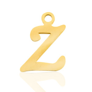 Stainless Steel Charms Initial Z Gold Gold Approx 16X12Mm