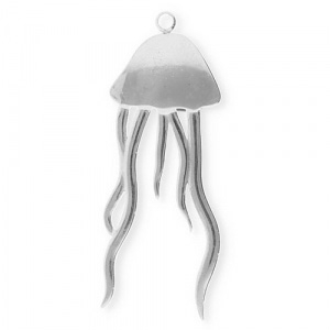 Stainless Steel Charms Jellyfish Silver Silver Approx 395X155Mm 19Mm