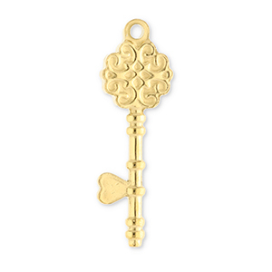 Stainless Steel Charms Key Gold Gold Approx 34X11Mm 21Mm