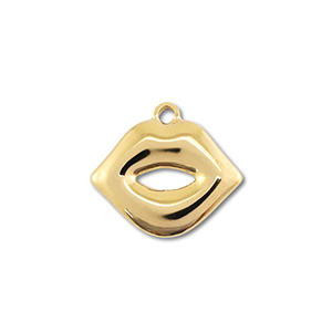 Stainless Steel Charms Kiss Gold Gold Approx 16X18Mm 19Mm