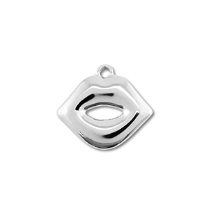 Stainless Steel Charms Kiss Silver Silver Approx 16X18Mm 19Mm