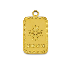Stainless Steel Charms La Luna Guidance Gold Gold Approx 20X12Mm 18Mm