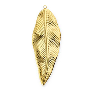 Stainless Steel Charms Leaf Gold Gold Approx 665X24Mm 19Mm