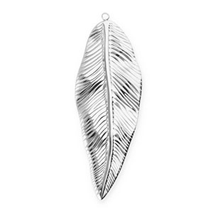 Stainless Steel Charms Leaf Silver Silver Approx 665X24Mm 19Mm