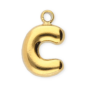 Stainless Steel Charms Letter C Gold Gold Approx 9X55Mm 12Mm