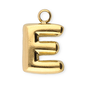 Stainless Steel Charms Letter E Gold Gold Approx 9X55Mm 13Mm