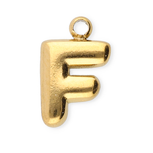 Stainless Steel Charms Letter F Gold Gold Approx 9X55Mm 912Mm