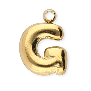 Stainless Steel Charms Letter G Gold Gold Approx 9X65Mm 13Mm