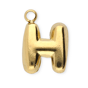 Stainless Steel Charms Letter H Gold Gold Approx 95X65Mm 12Mm