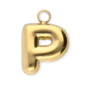 Stainless Steel Charms Letter P Gold Gold Approx 9X65Mm 12Mm