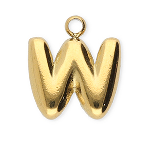 Stainless Steel Charms Letter W Gold Gold Approx 95X85Mm 13Mm