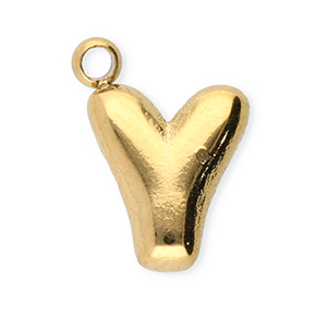 Stainless Steel Charms Letter Y Gold Gold Approx 85X75Mm 12Mm