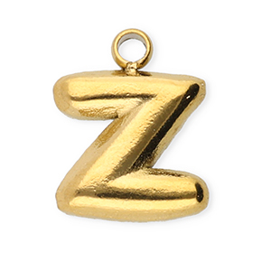 Stainless Steel Charms Letter Z Gold Gold Approx 9X7Mm 13Mm