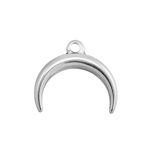 Stainless Steel Charms Moon Silver Silver Approx 205X185Mm 25Mm