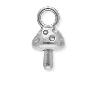 Stainless Steel Charms Mushroom Silver Silver Approx 195X105Mm 45Mm