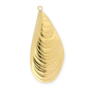Stainless Steel Charms Mussel Gold Gold Approx 445X205Mm 19Mm
