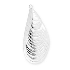 Stainless Steel Charms Mussel Silver Silver Approx 445X205Mm 19Mm